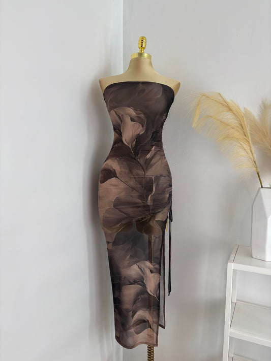 Layla Mesh Strapless Dress