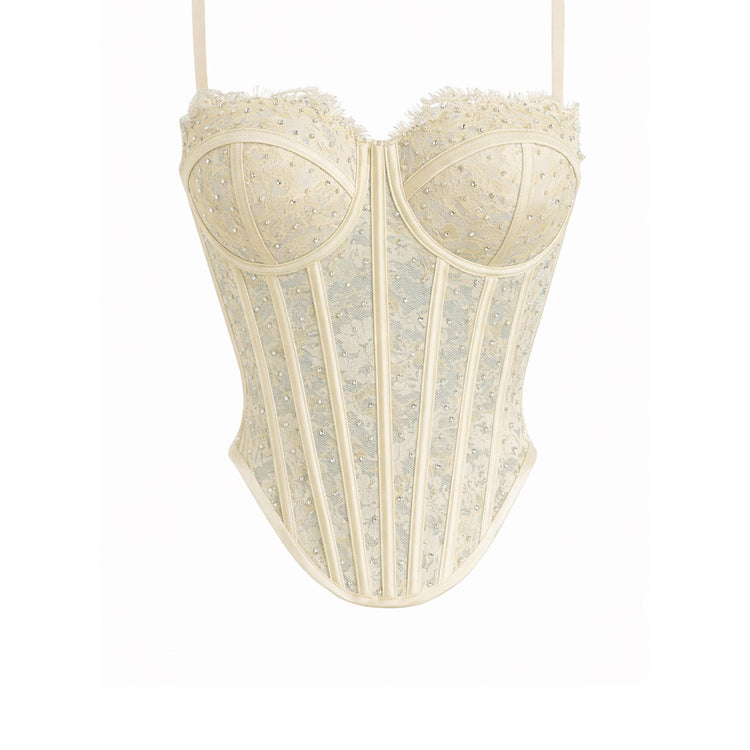 Rhinestone Lace Corset