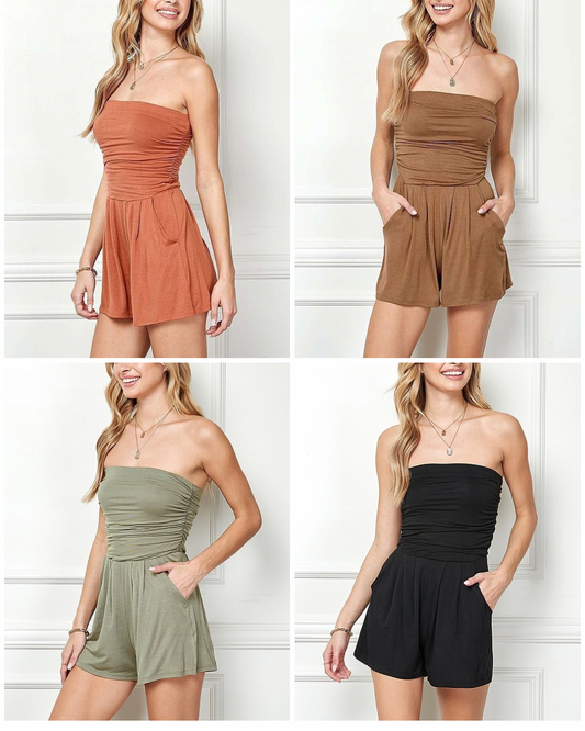Strapless Romper