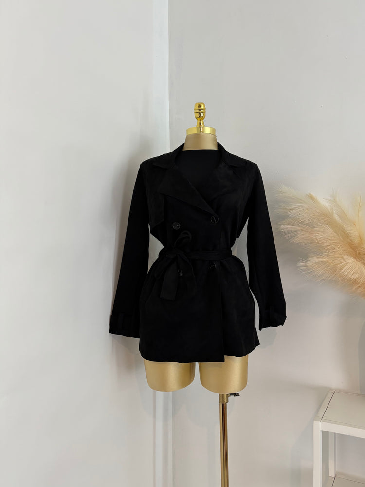 Black Suede Coat