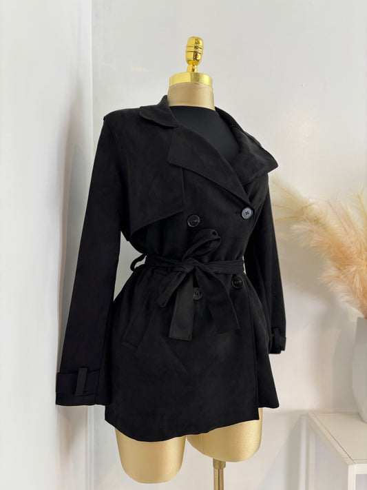 Black Suede Coat