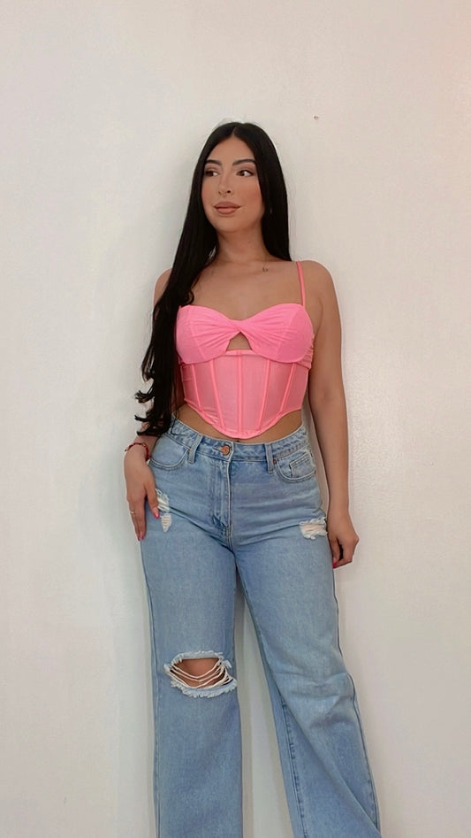 Carolina Pink Corset Top