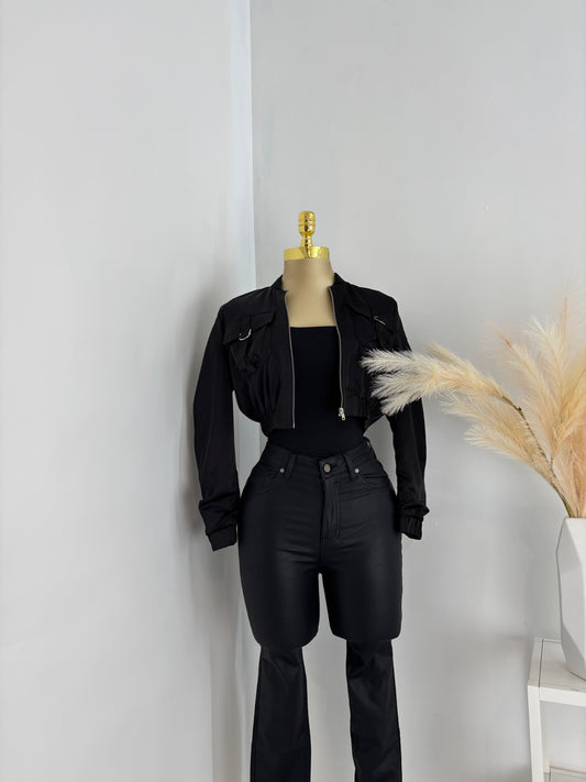 Cropped Cargo Jacket