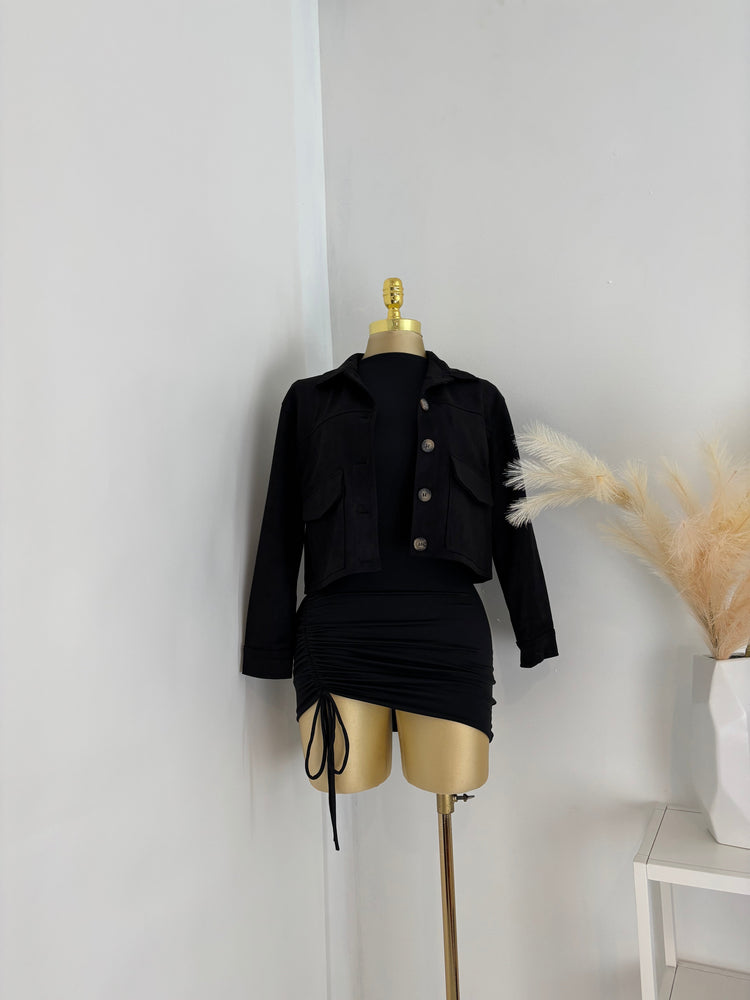 Cropped Suede Fall Jackets