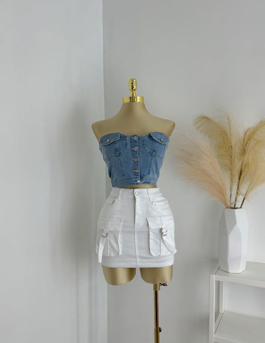 Denim Corset Top