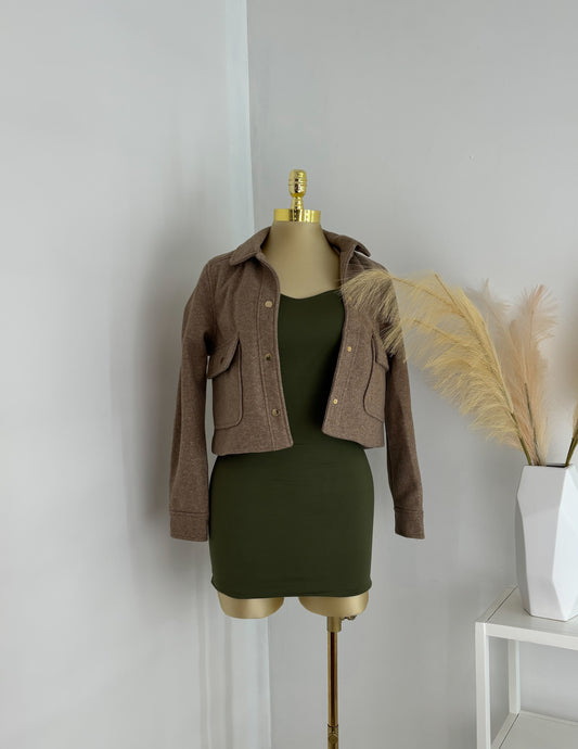 Fall Date Jacket In Sand