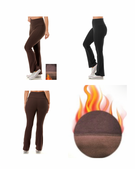 Flared Fleece Warm Leggings