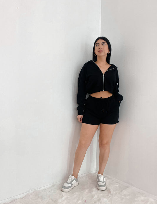 Lets Go Casual Set Black