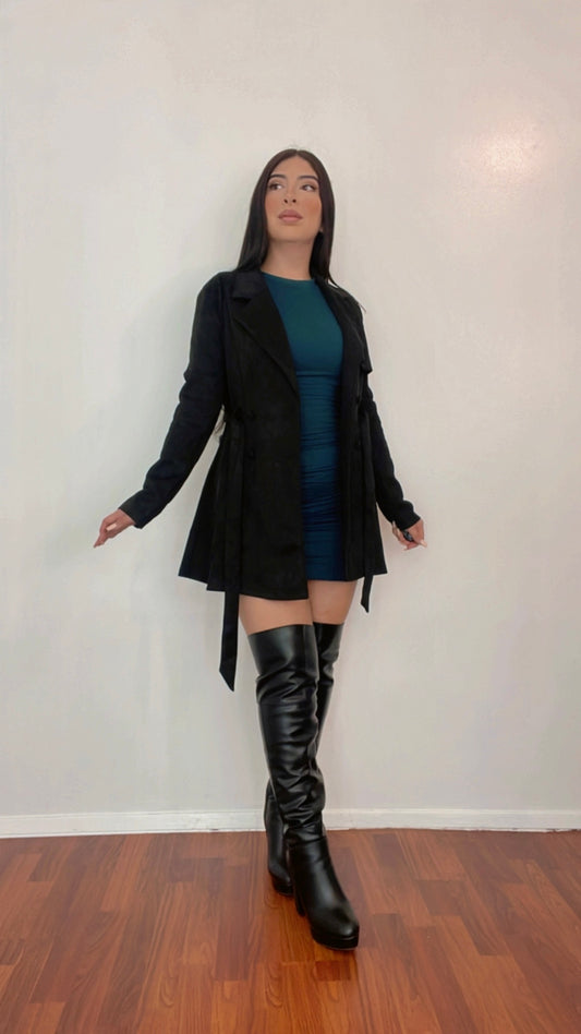Irresistible Trench Coat In Black