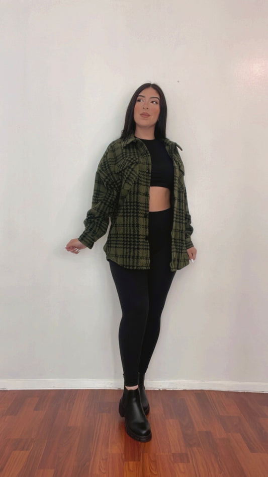 Look At Me Flannel Black/Green