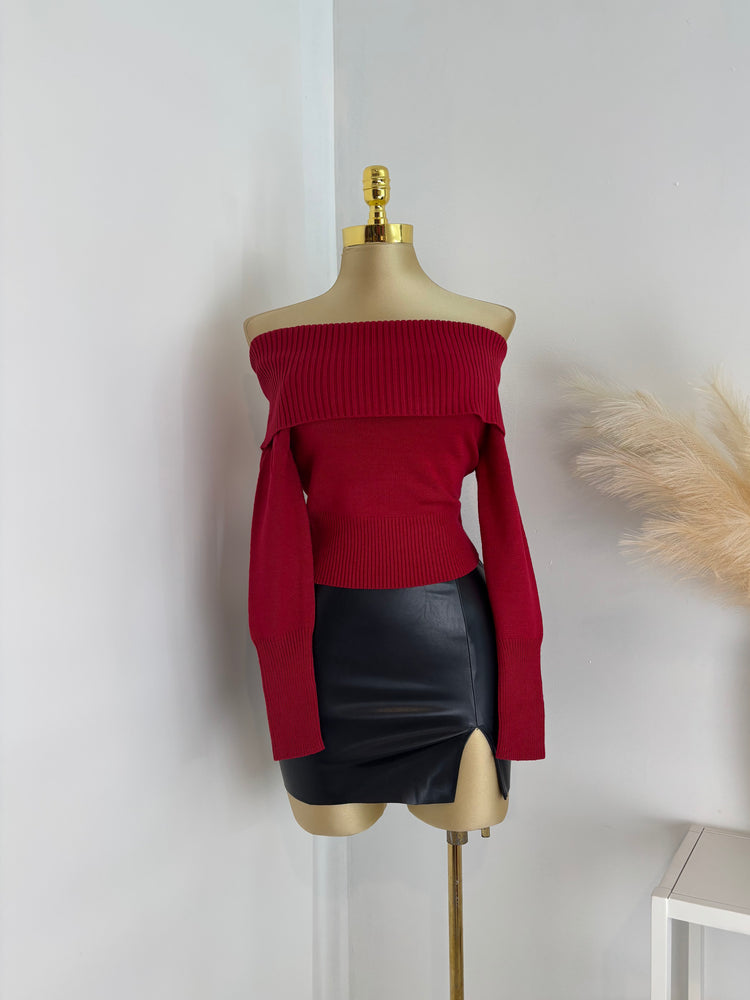 Off Shoulder Sweater Tops