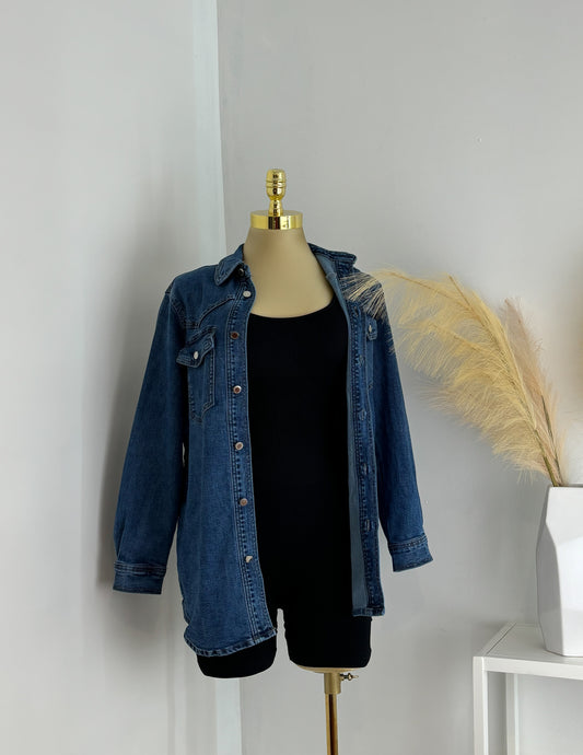 Oversized Fall Denim Jacket
