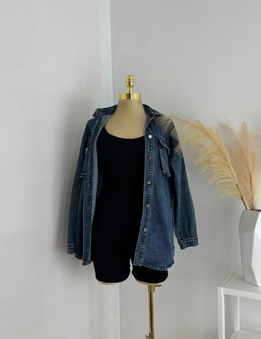Cargo Oversized Denim Jacket