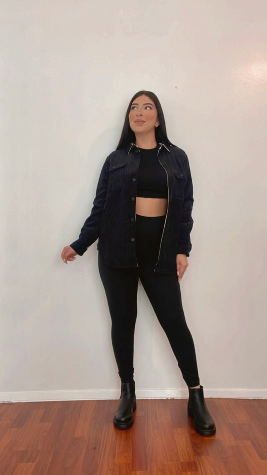 Pretty In Black Reversible Flannel Jacket