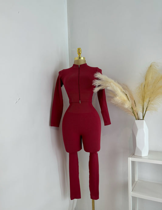 Ribbed Set Jacket and Leggings