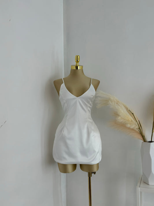 Satin Mini Dress With Pockets