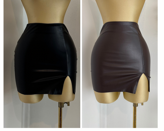Slit Mini Skirt