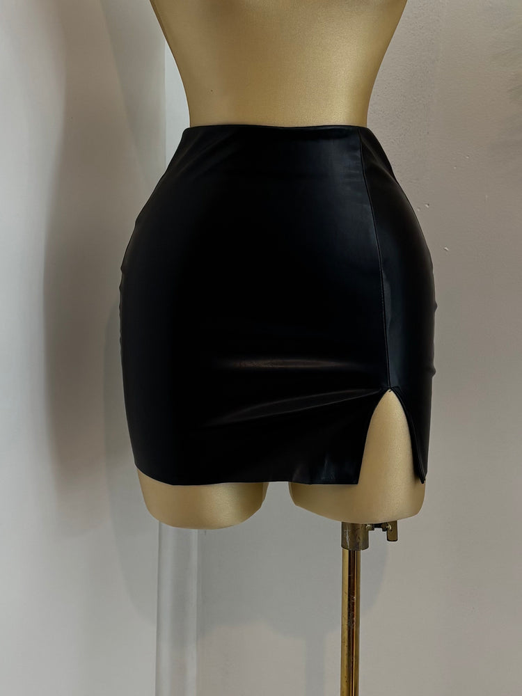 Slit Mini Skirt