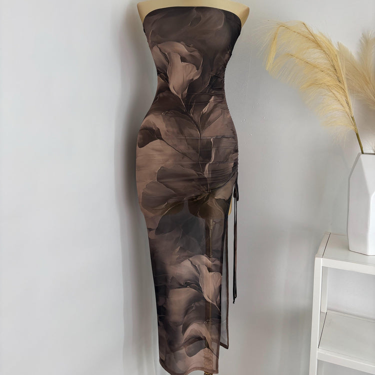Layla Mesh Strapless Dress